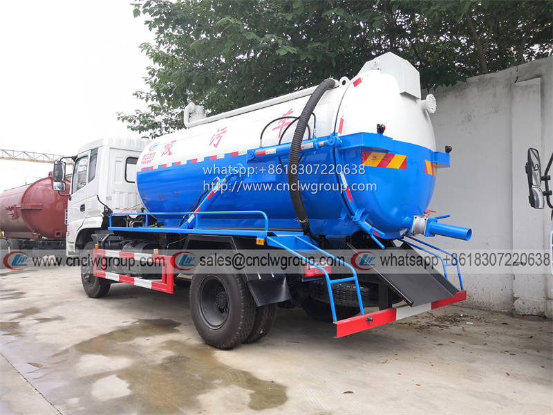 Dongfeng KingRun 10m3 Vacuum Sewage Suction Truck