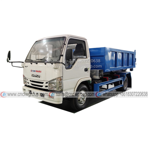 ISUZU 4x2 Hook Lift Garbage Truck with 5cbm Waste Bin