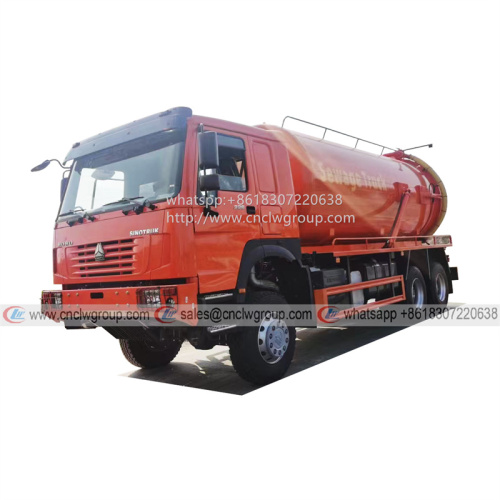 HOWO 6x6 Off-road 20m3 Vacuum Sewage Suction Truck
