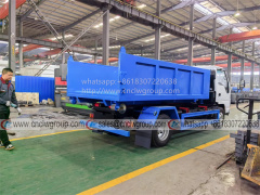 ISUZU 4x2 Hook Lift Garbage Truck with 5cbm Waste Bin