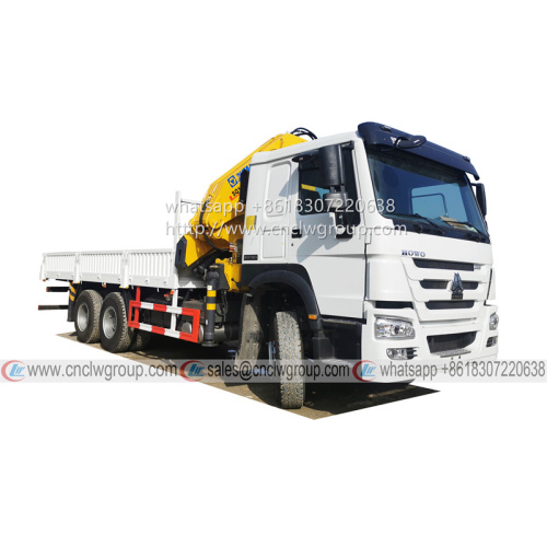 HOWO 6x4 Truck Mounted XCMG 14 Ton Knuckle Crane