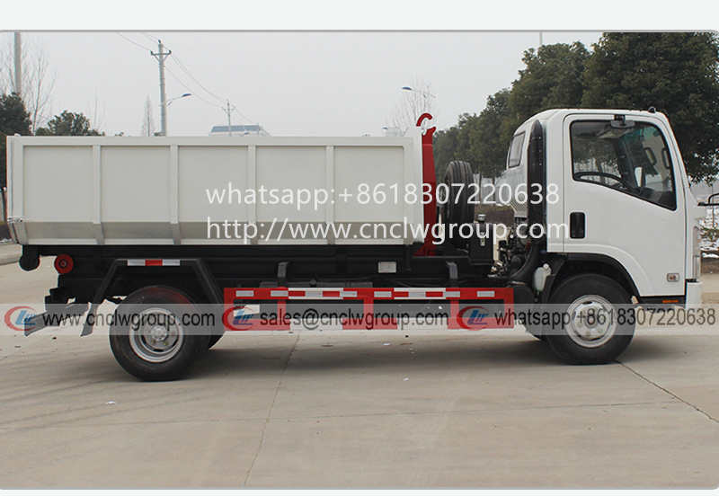 ISUZU 6-8 Ton Hook lift Garbage Truck