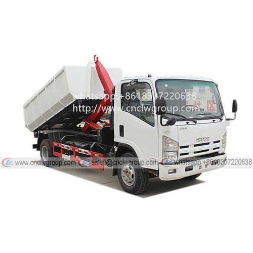 ISUZU 6-8 Ton Hook lift Garbage Truck