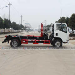 ISUZU 6-8 Ton Hook lift Garbage Truck