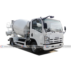 ISUZU 700P 3cbm small concrete mixer truck