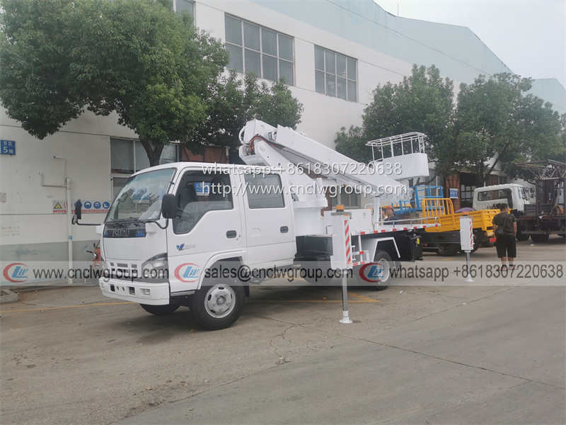 ISUZU Double Cab 16m 18m telescopic boom aerial work truck