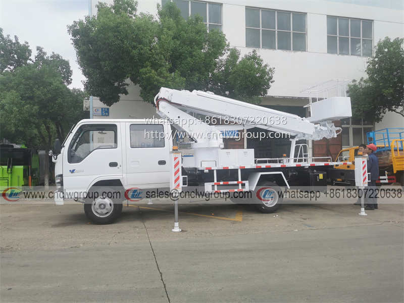 ISUZU Double Cab 16m 18m telescopic boom aerial work truck