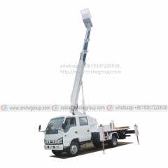 ISUZU Double Cab 16m 18m telescopic boom aerial work truck