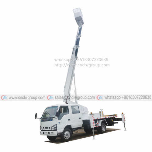 ISUZU Double Cab 16m 18m telescopic boom aerial work truck