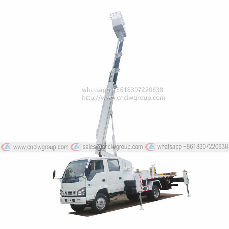 ISUZU Double Cab 16m 18m telescopic boom aerial work truck
