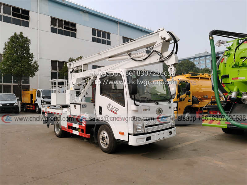 FAW VR 12m 14m knuckle arm aerial work platform truck