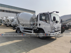 ISUZU 700P 3cbm small concrete mixer truck