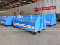 8-12cbm hooklift bin closed box type garbage bin
