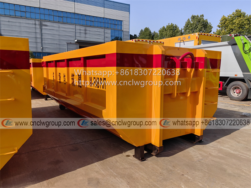 10-15cbm hook waste bins for construction garbage