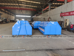 8-12cbm hooklift bin closed box type garbage bin