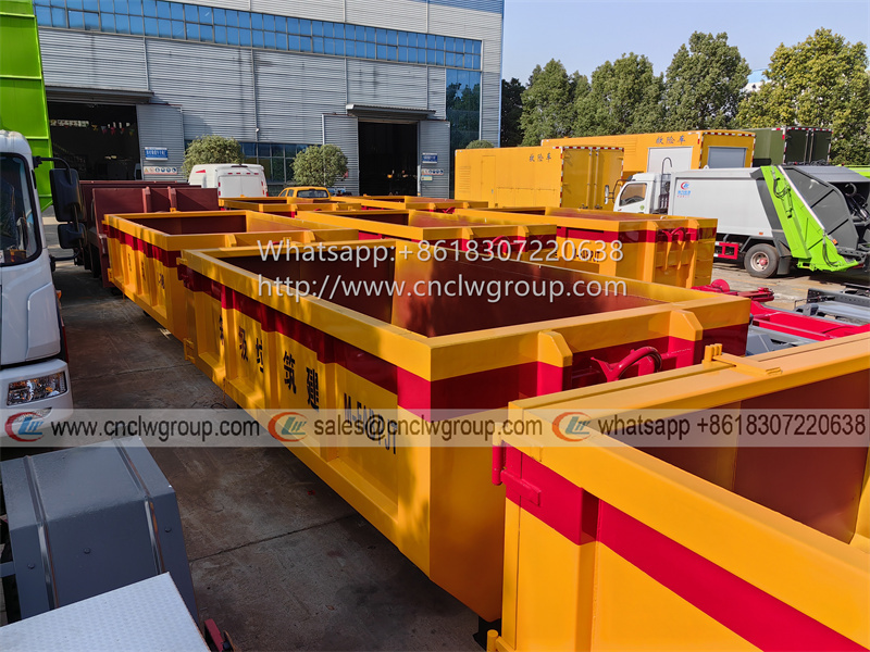 10-15cbm hook waste bins for construction garbage