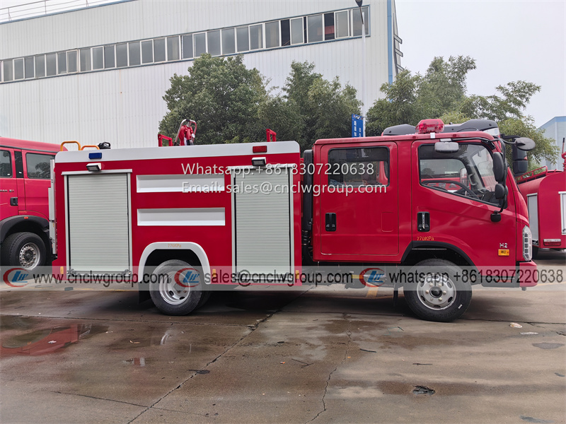 Forland H2 2500 liter small fire truck 700 gallon mini fire truck