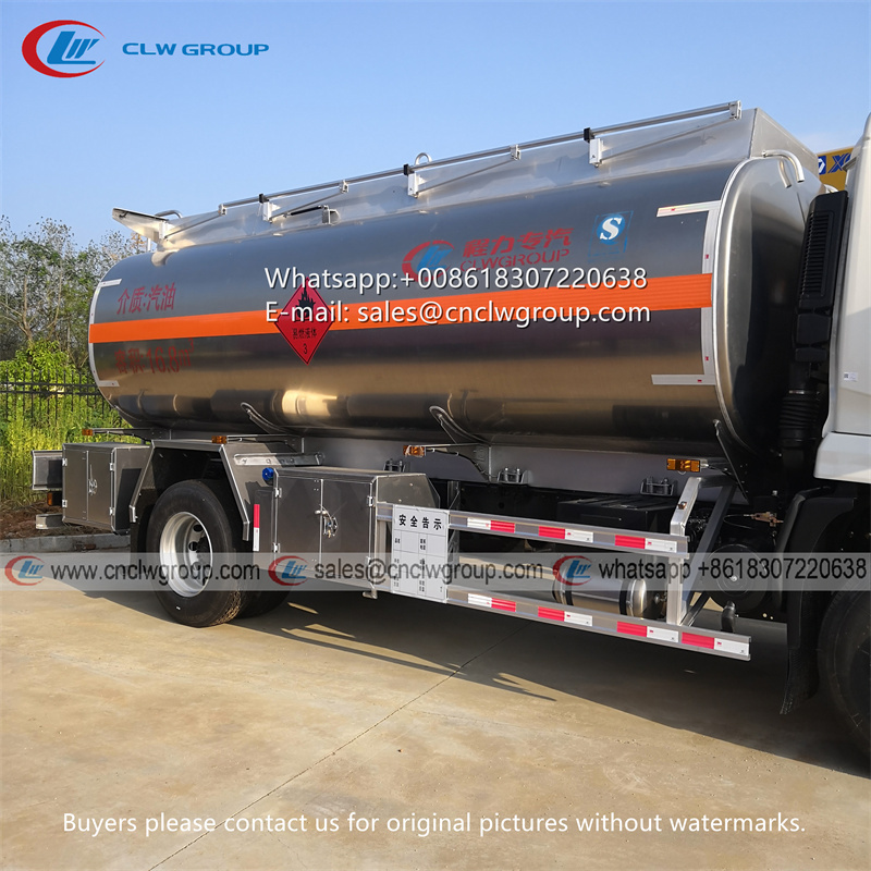 Dongfeng 15000 liter aluminum fuel tank truck