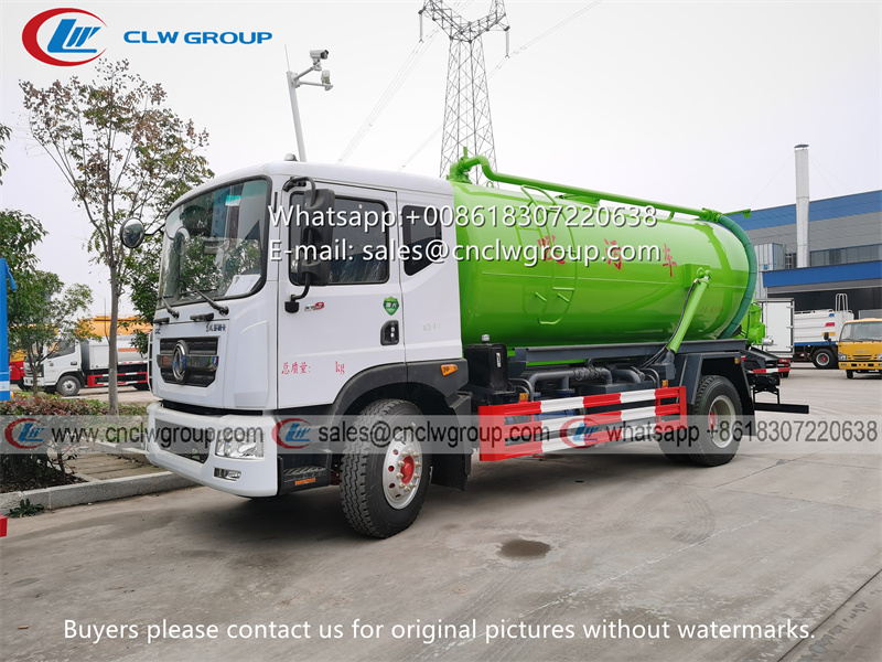 Dongfeng 12000 liter vacuum sewage suction truck