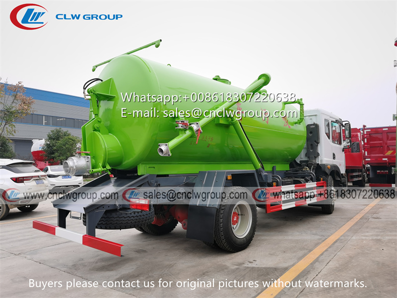 Dongfeng 12000 liter vacuum sewage suction truck