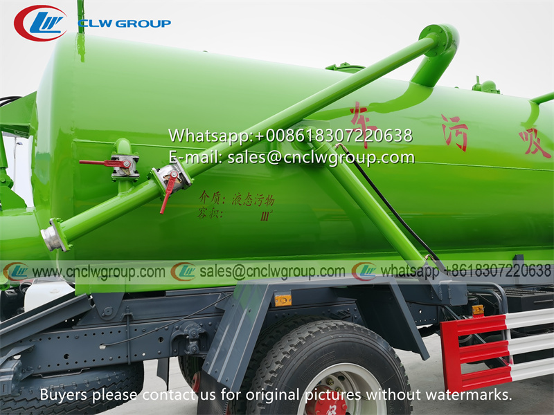 Dongfeng 12000 liter vacuum sewage suction truck