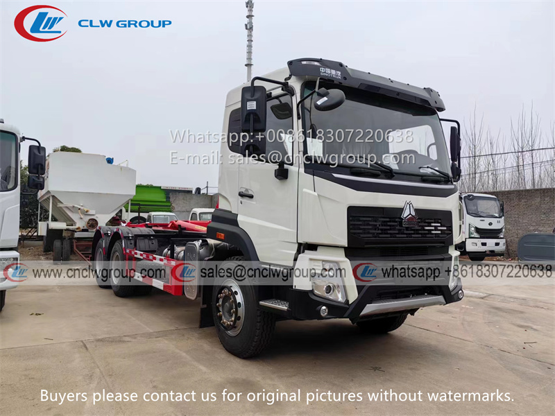 HOWO V7 20 ton 25 ton hook lift garbage truck