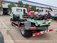 DFAC 4x2 5cbm hook lift bin garbage truck