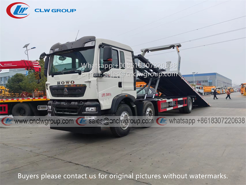 HOWO 6x2 16 ton flatbed wrecker truck