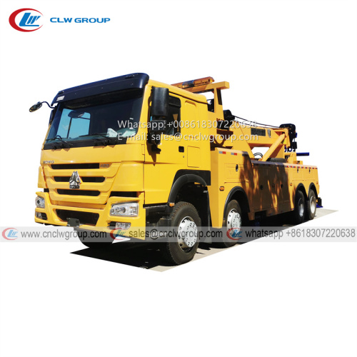 HOWO 8x4 50T rotary wrecker tow truck