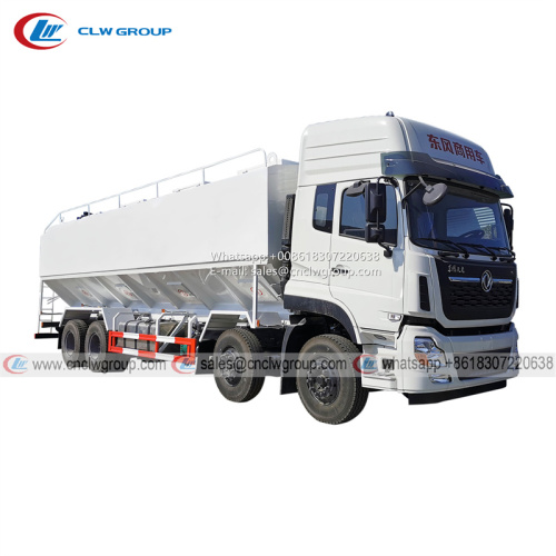 Dongfeng 8x4 40m3 bulk pellet feed truck for livestock poultry farms