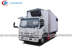ISUZU NPR 18ft Refrigerator Van Frozen Goods Transport Truck with Hydraulic Lift Tailplate