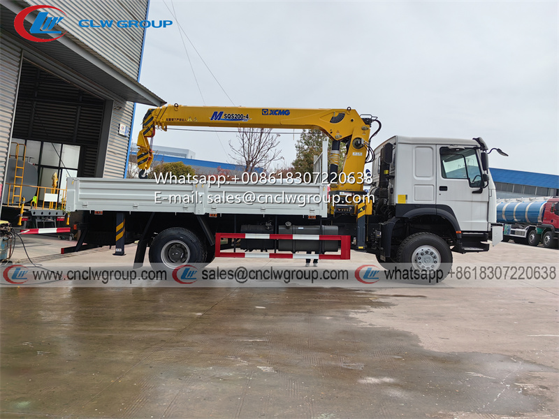 Sinotruk Howo 4x4 Truck Mounted Crane Xcmg Sqs200 8 Ton Boom Truck Price 1340