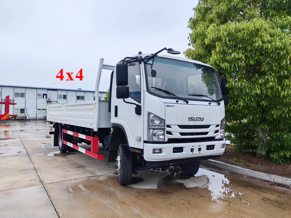 ISUZU NPR 4x4 AWD Dropside Cargo Truck Exported to Africa