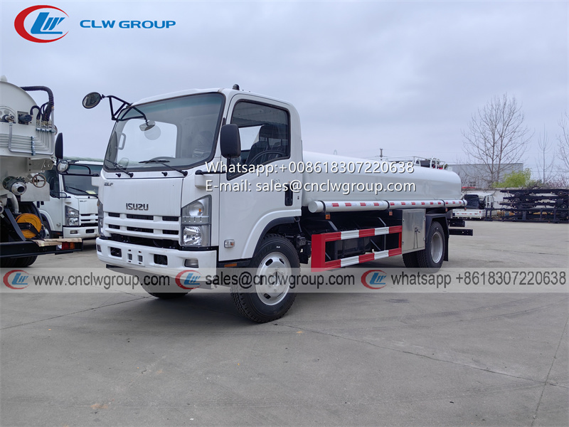 ISUZU NPR 6m3 8m3 stainless steel drinking water tank truck