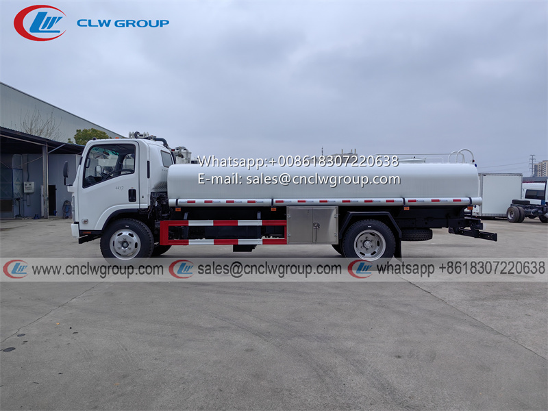 ISUZU NPR 6m3 8m3 stainless steel drinking water tank truck