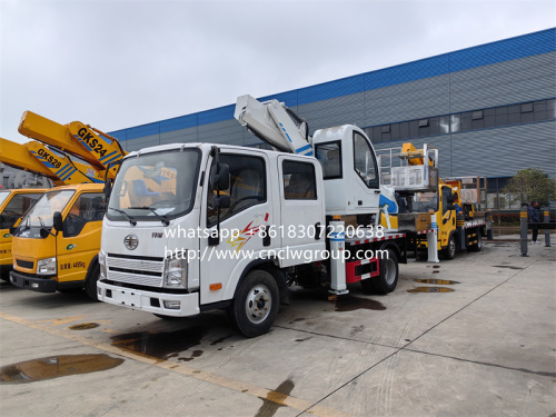Exports FAW VR Double Cab 21m Telescopic Aerial Basket Truck