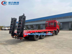 CLW 8x4 35t flat bed transport truck for carrying excavators