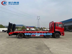 CLW 8x4 35t flat bed transport truck for carrying excavators
