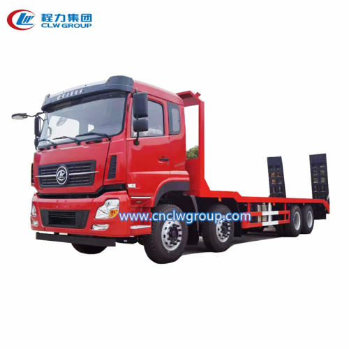 CLW 8x4 35t flat bed transport truck for carrying excavators