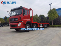 CLW 8x4 35t flat bed transport truck for carrying excavators