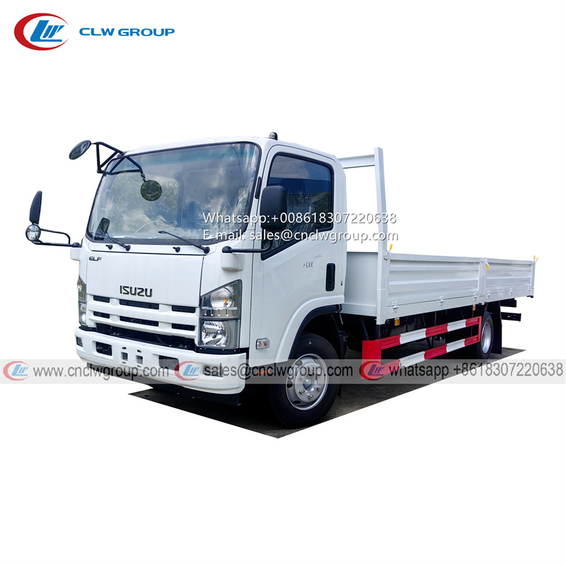 Stock Isuzu 700p 18ft Dropside Cargo Trucks 52 Meter Fence Cargo Truck