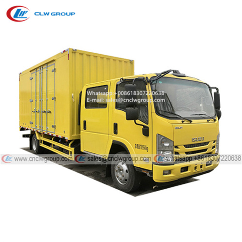 ISUZU 700P double cabin box cargo truck