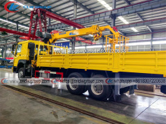 HOWO 6x4 Truck Mounted XCMG 6.3 Ton Boom Crane & 200kg load basket