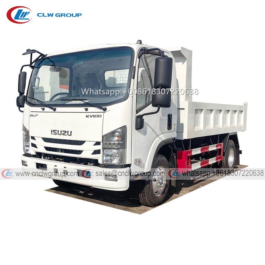 ISUZU KV100 5t Mini Dump Truck 4KH1 120HP 4cbm Garbage Dump Trucks