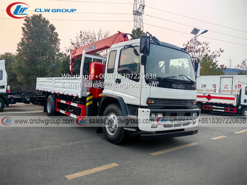 ISUZU FTR boom truck mounted 7t crane