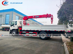 ISUZU FTR boom truck mounted 7t crane