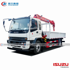 ISUZU FTR boom truck mounted 7t crane