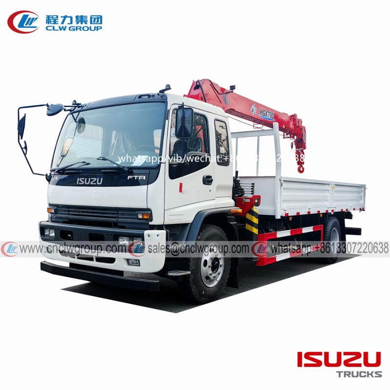 ISUZU FTR boom truck mounted 7t crane