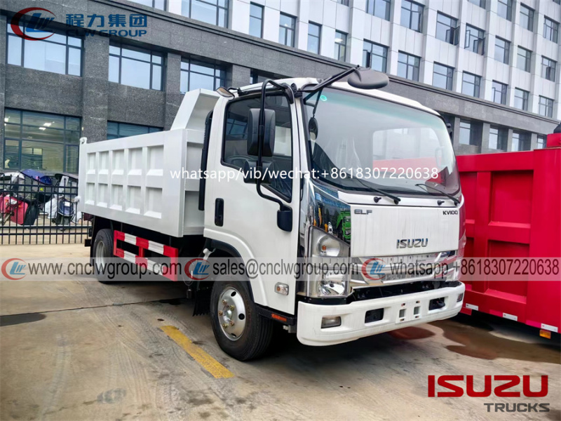 Japan ISUZU KV100 6cbm Dump Truck Garbage Trucks for sale