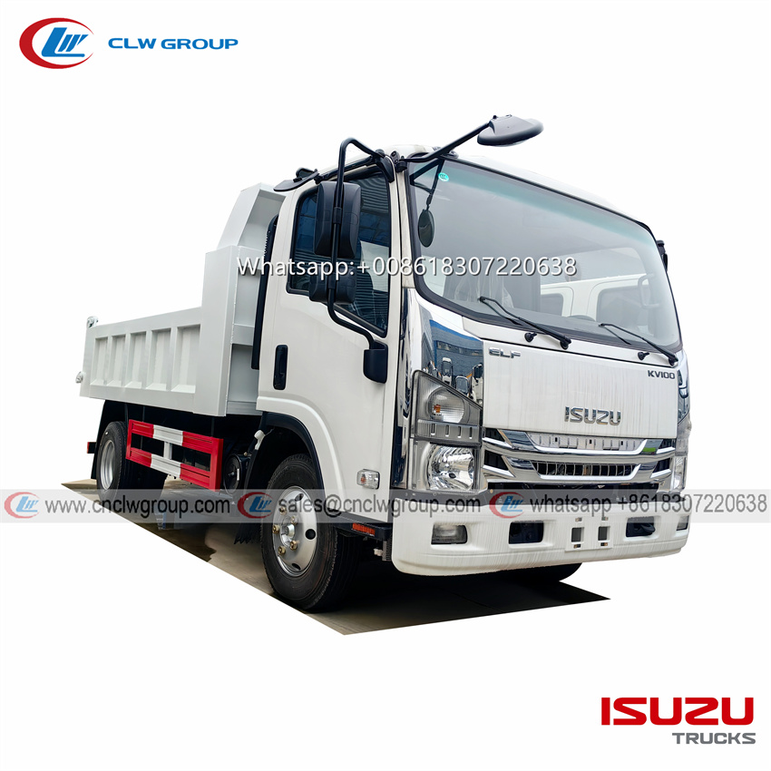 Hot sale ISUZU KV100 3cbm mini tipper dump garbage trucks for hot sale